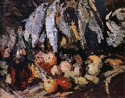 Konstantin Korovin Fish wine and fruit USA oil painting artist